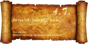 Arnold Teodózia névjegykártya